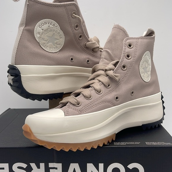 Converse WMNS RUN STAR HIKE HI WONDER STONE/EGRET/BLACK A08706C Platforms Snkrs - Picture 9 of 16